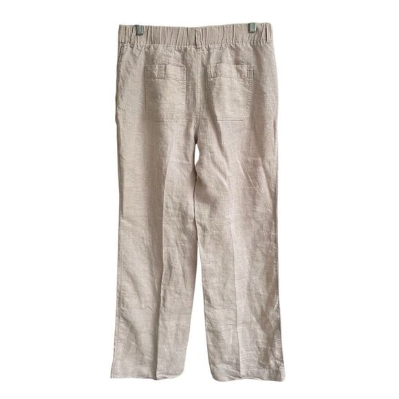 Chico's 100% Linen Pants women’s S cream beige wide leg - Picture 2 of 7